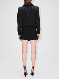 Exclusive Ruched High Neck Jacket,ANONLYCHILD,BLACK,Image 3