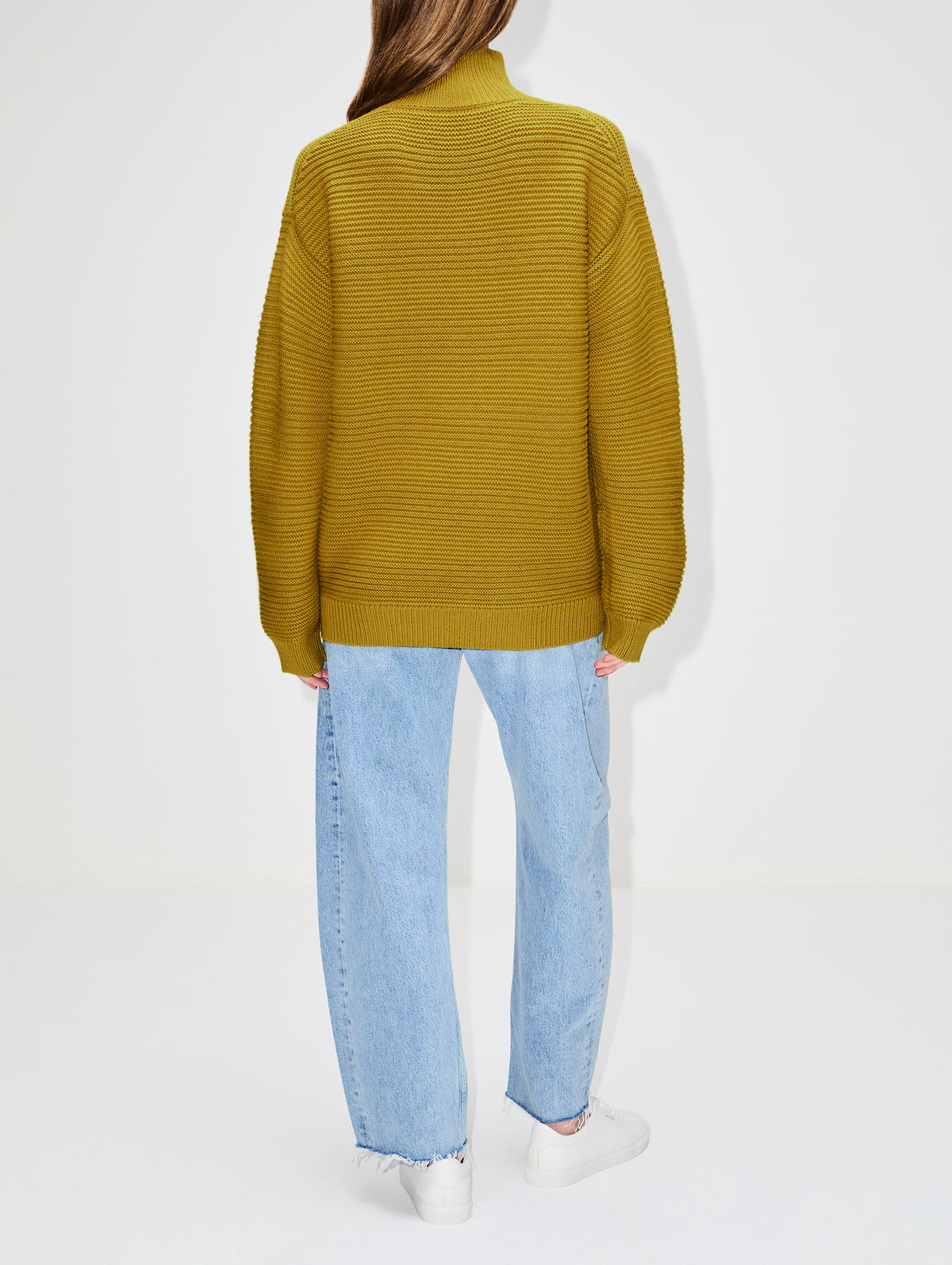 Charlie Turtleneck Top,BRANDON MAXWELL,DRIED TOBACCO,Image 3