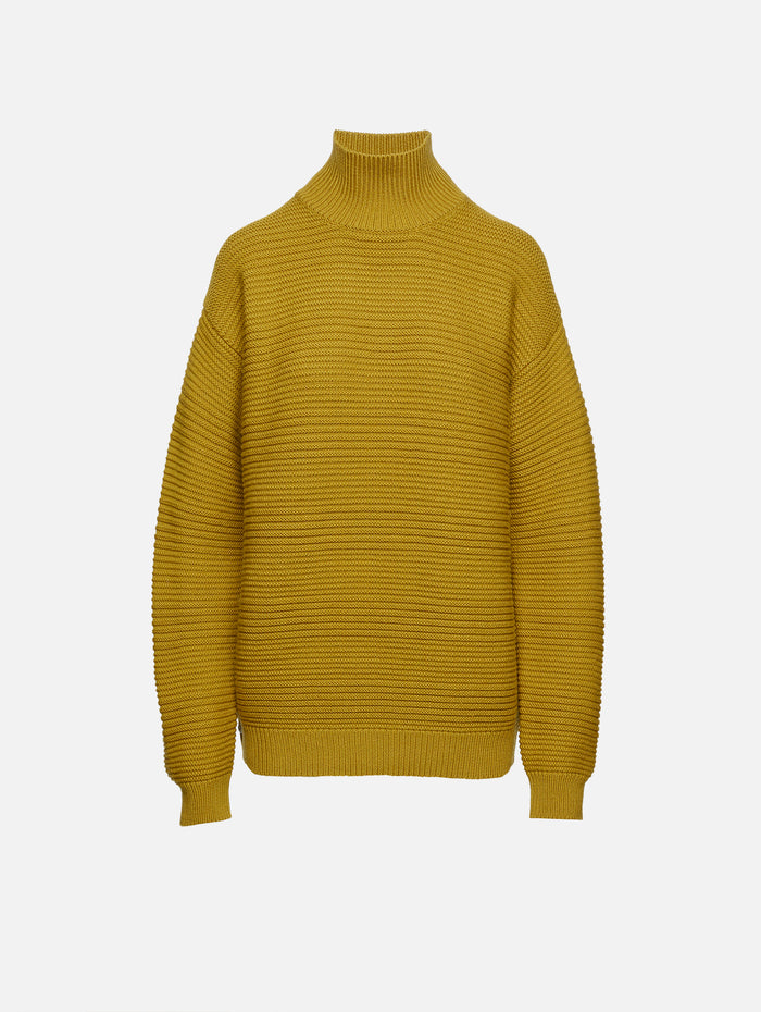Charlie Turtleneck Top,BRANDON MAXWELL,DRIED TOBACCO,Image 1