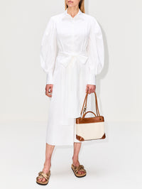 Column Shirtdress,CAROLINA HERRERA,WHITE,Image 2