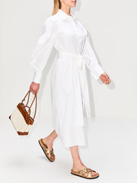 Column Shirtdress,CAROLINA HERRERA,WHITE,Image 3