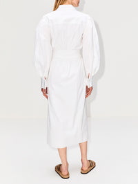 Column Shirtdress,CAROLINA HERRERA,WHITE,Image 4