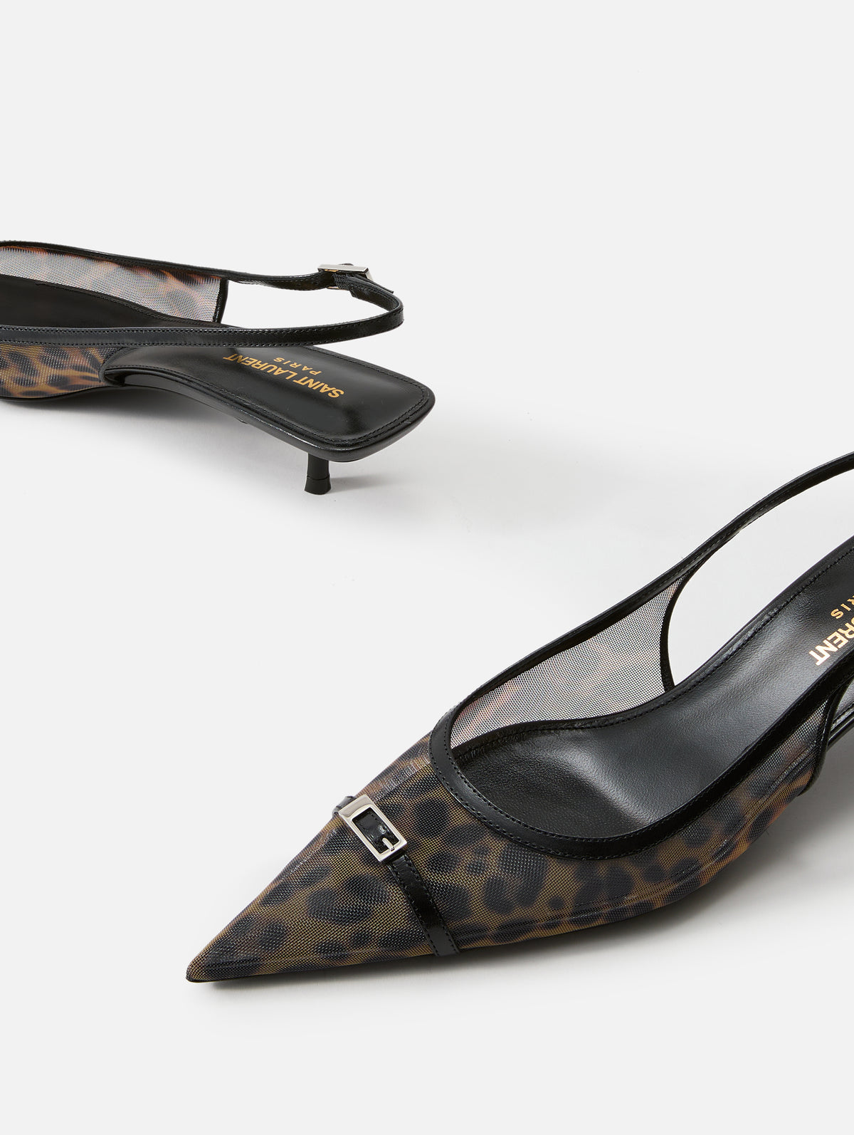 Oxalis Slingback 30mm,SAINT LAURENT,MANTO NATURAL,Image 2