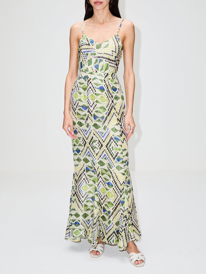 Cramer Anel Long Skirt,MARIA CHER,GREEN VISION,Image 1