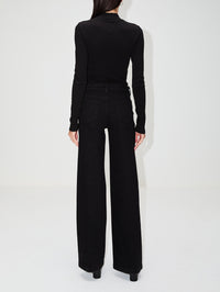 Keyhole Mock Neck Top,RE/DONE,BLACK,Image 3
