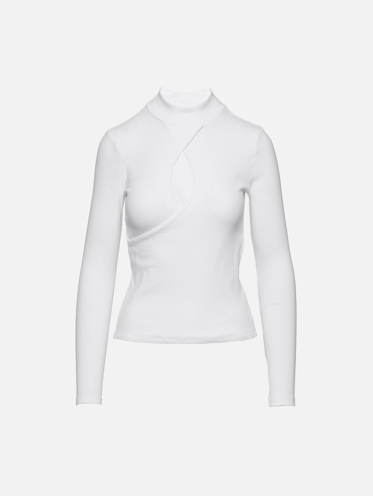 Keyhole Mock Neck Top,RE/DONE,BLACK,Image 4