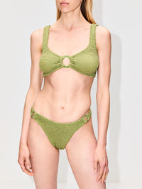 Hallie Bikini,HUNZA G,METALLIC MOSS,Image 3