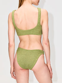 Hallie Bikini,HUNZA G,METALLIC MOSS,Image 4