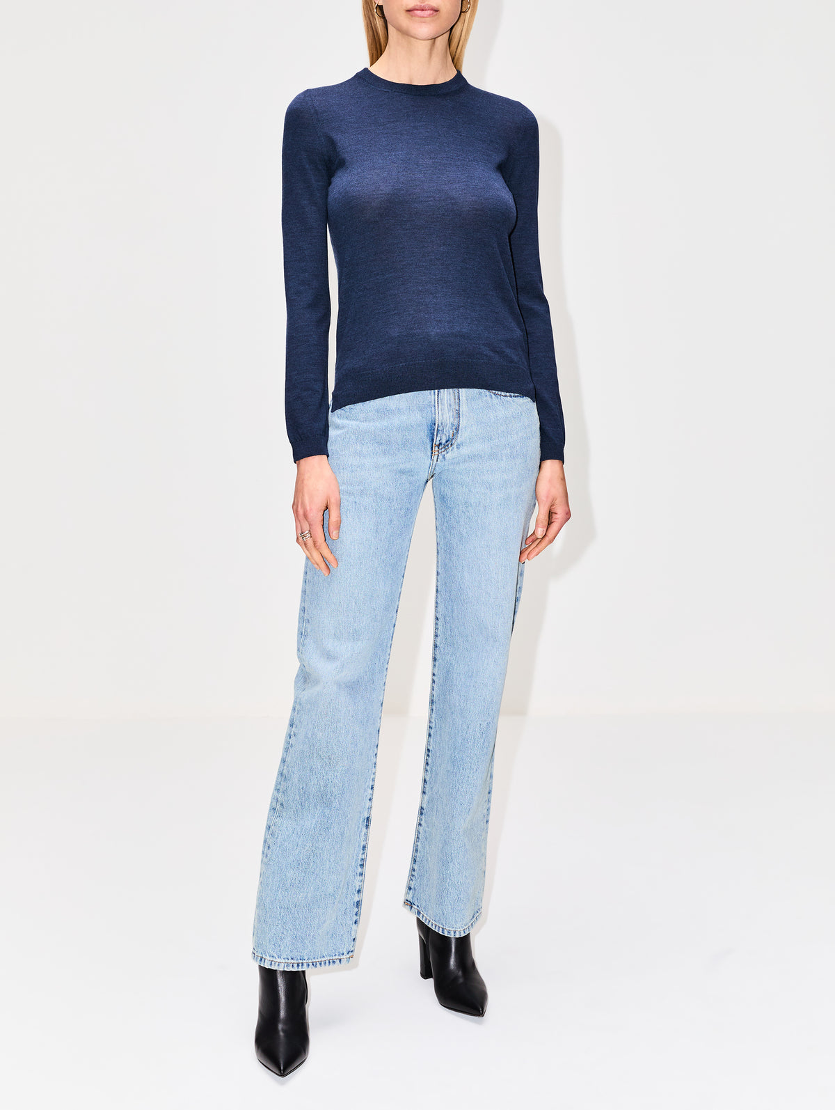 Greta Sweater,PARTOW,NAVY,Image 14