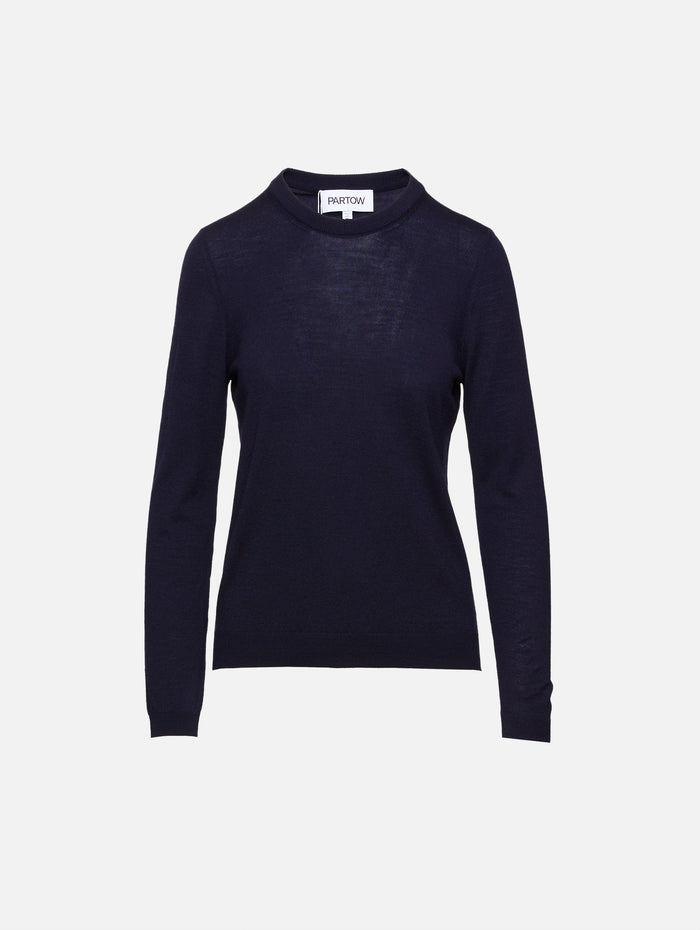 Greta Sweater,PARTOW,NAVY,Image 1