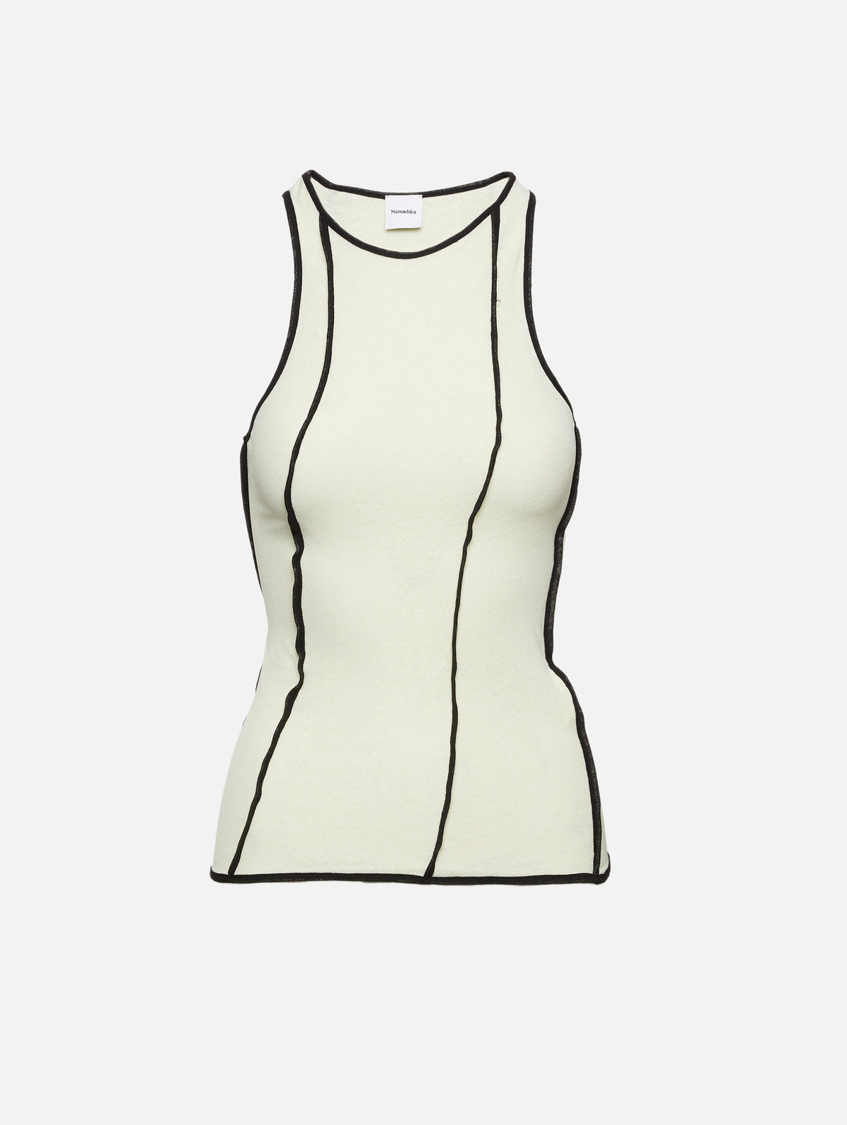 Enna Top,NANUSHKA,WHITE WAX/BLACK,Image 1