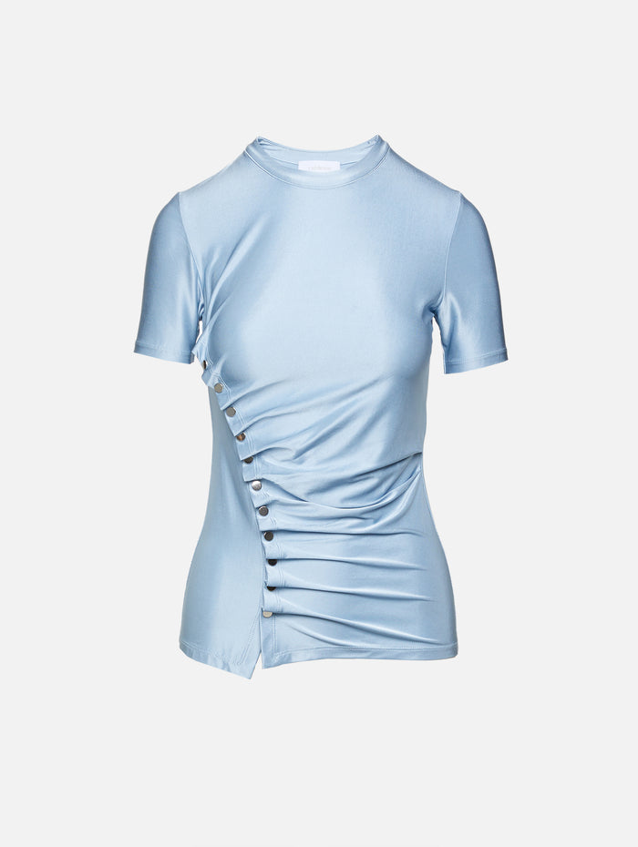 Cinch Waist Tee,RABANNE,FADED BLUE,Image 1