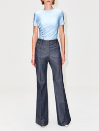 Cinch Waist Tee,RABANNE,FADED BLUE,Image 2