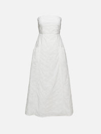 Broderie Strapless Dress,MATTEAU,FLORAL BRODERIE WHITE,Image 1