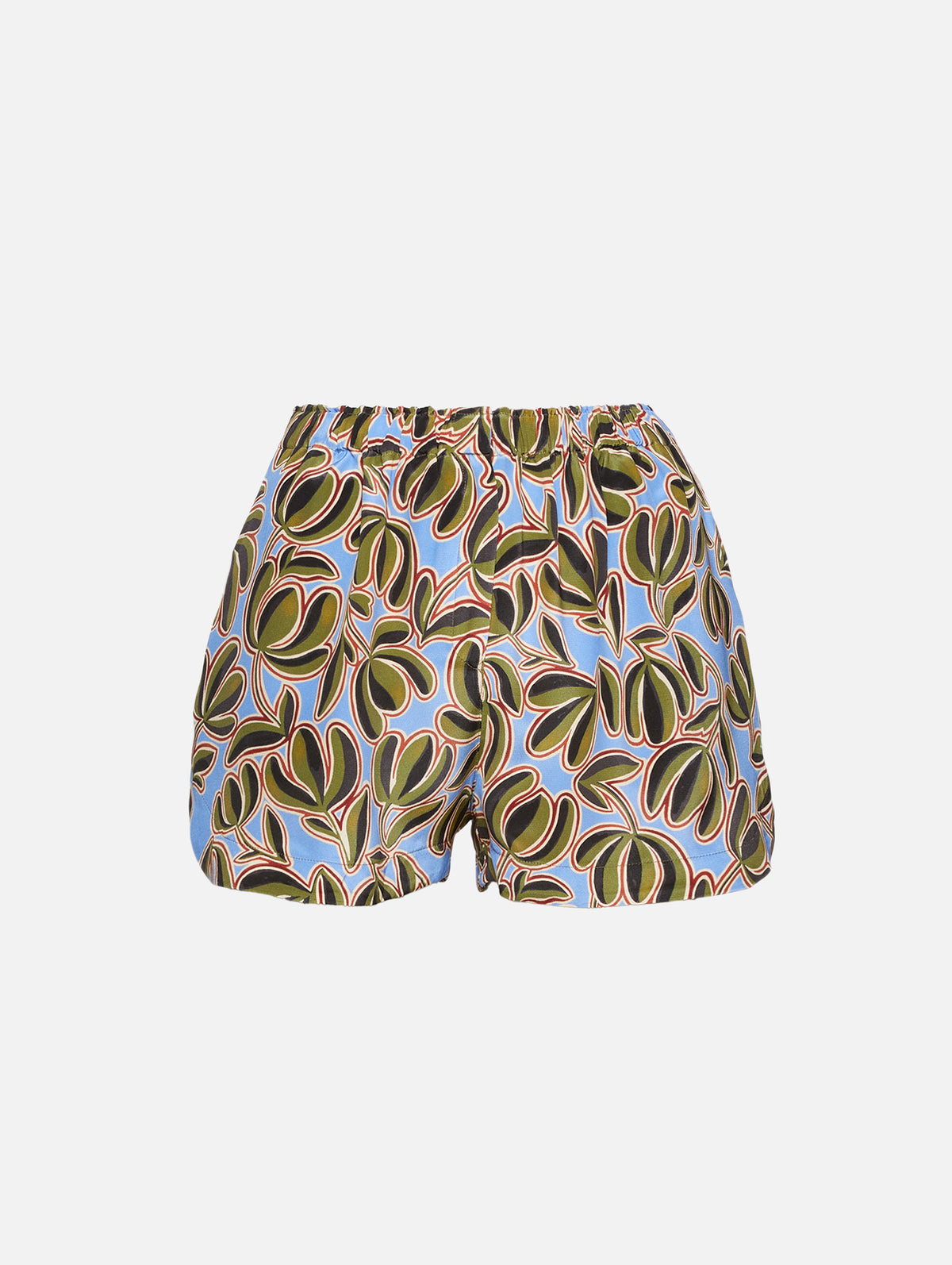 Printed Silk Short,LA LIGNE,BLUE MULTI,Image 1