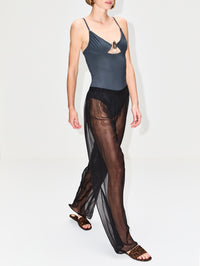 Silk Chiffon Bias Trouser,CHRISTOPHER ESBER,BLACK,Image 3