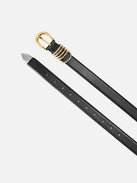 Hollyhock Mixed Metal Belt,DEHANCHE,BLACK SILVER/GOLD,Image 3
