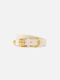 Hollyhock Gold Polished Belt,DEHANCHE,IVORY GOLD,Image 1
