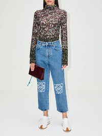 Anagram Cropped Jean,LOEWE,MID BLUE,Image 2