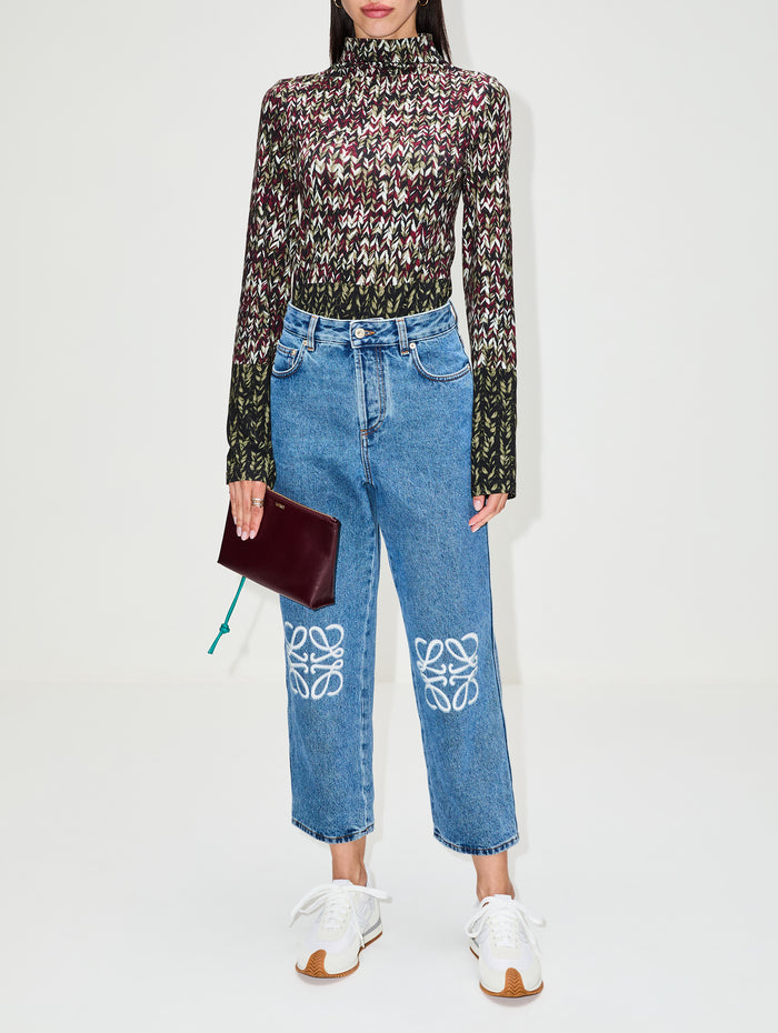 Anagram Cropped Jean,LOEWE,MID BLUE,Image 1