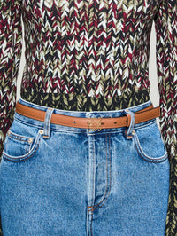 Anagram Belt,LOEWE,BLACK/PALADIUM,Image 2