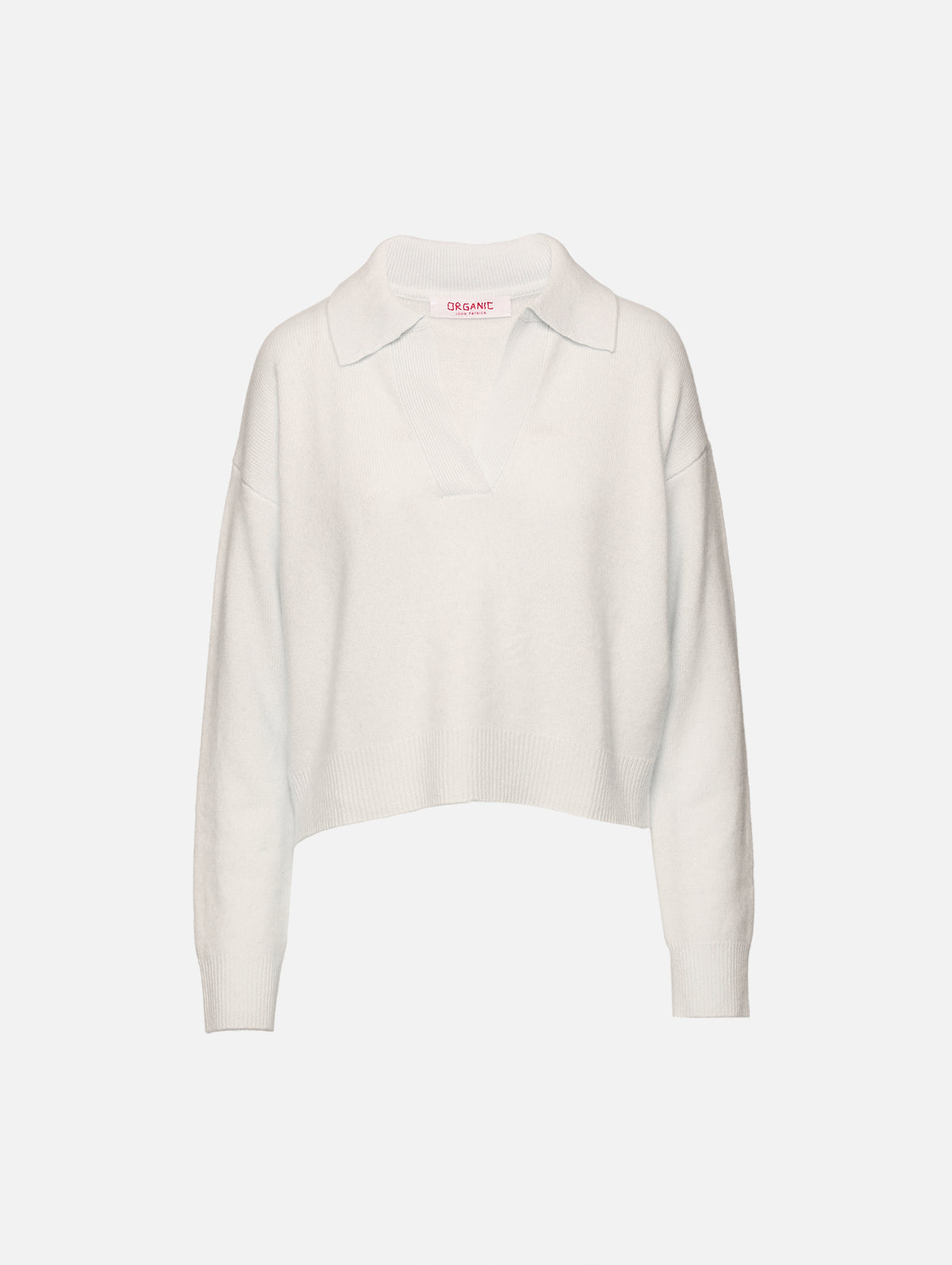 Johnny Collar Sweater,ORGANIC,OFF WHITE,Image 1