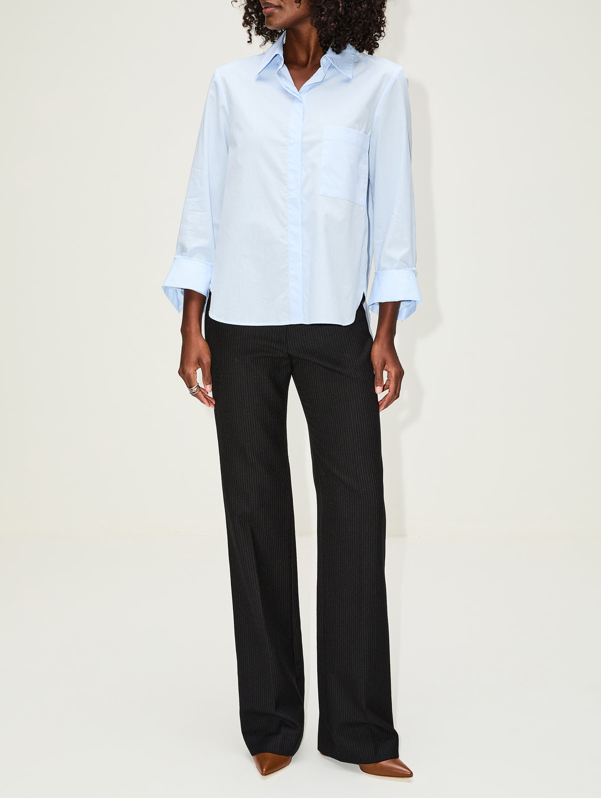 Boyfriend Shirt,TWP,BABY BLUE,Image 2