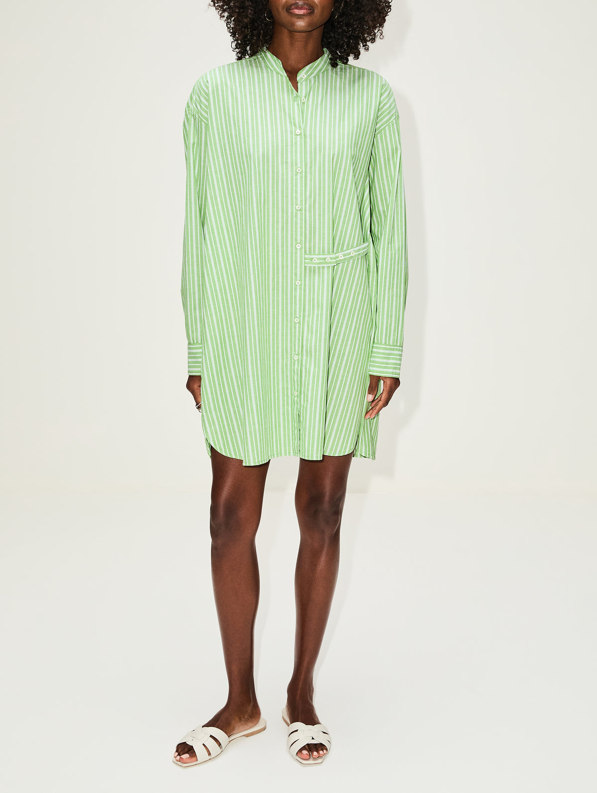 Mills Dress,XÍRENA,MATCHA STRIPE,Image 2