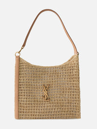 Raffia Crochet Shoulder Bag,SAINT LAURENT,NATURAL,Image 1