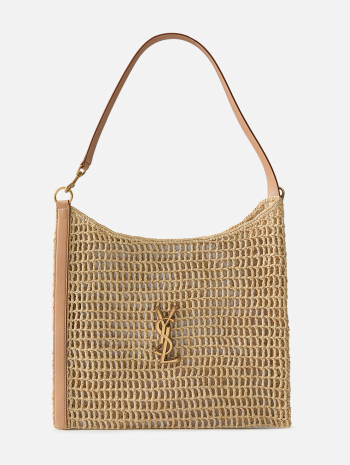 Raffia Crochet Shoulder Bag,SAINT LAURENT,NATURAL,Image 1