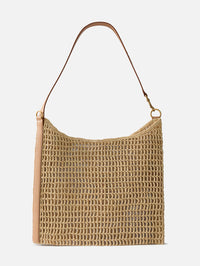 Raffia Crochet Shoulder Bag,SAINT LAURENT,NATURAL,Image 3