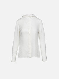 Keyhole Cut Out Blouse,FERRAGAMO,MASCARPONE,Image 1