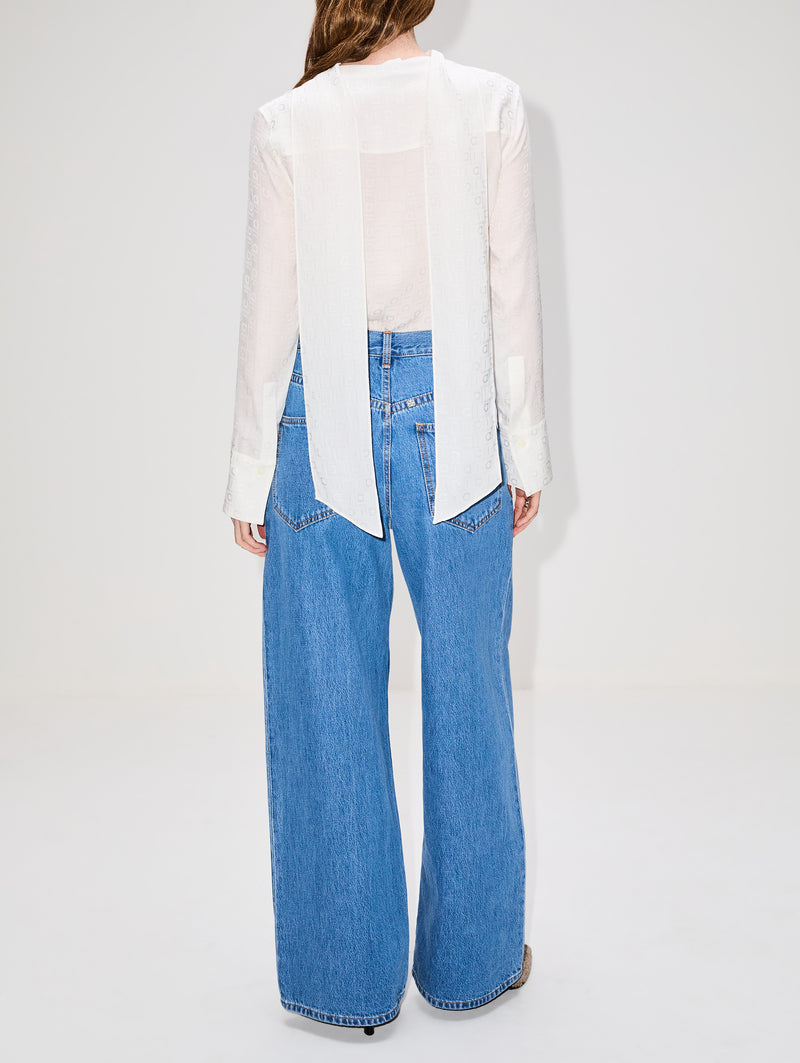 Keyhole Cut Out Blouse