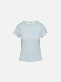 Fitted Crewneck Tee,ÉTERNE,DUSTY BLUE,Image 1