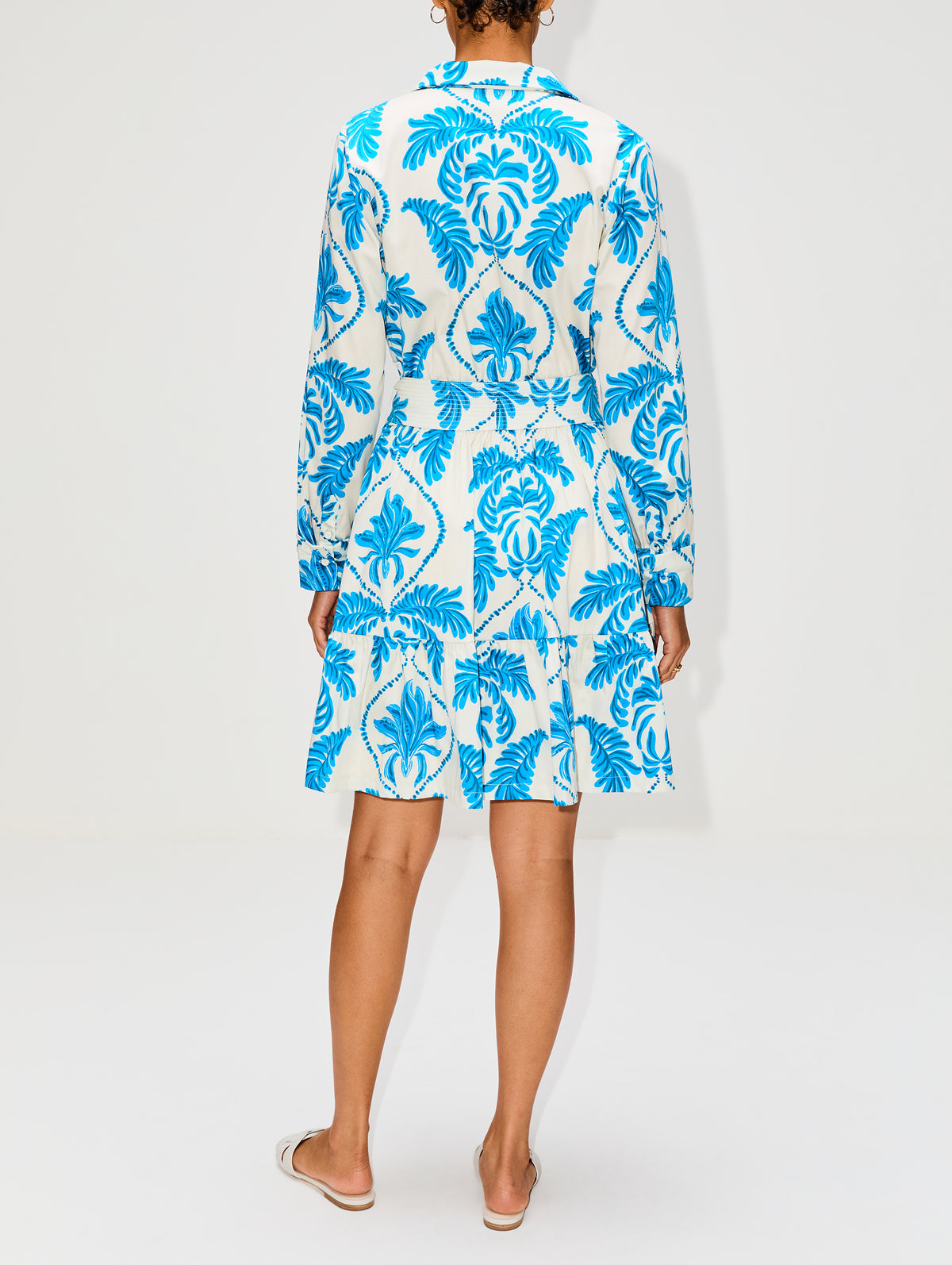 Postales Dress,ANDRES OTALORA,IVORY/CERULEAN,Image 4