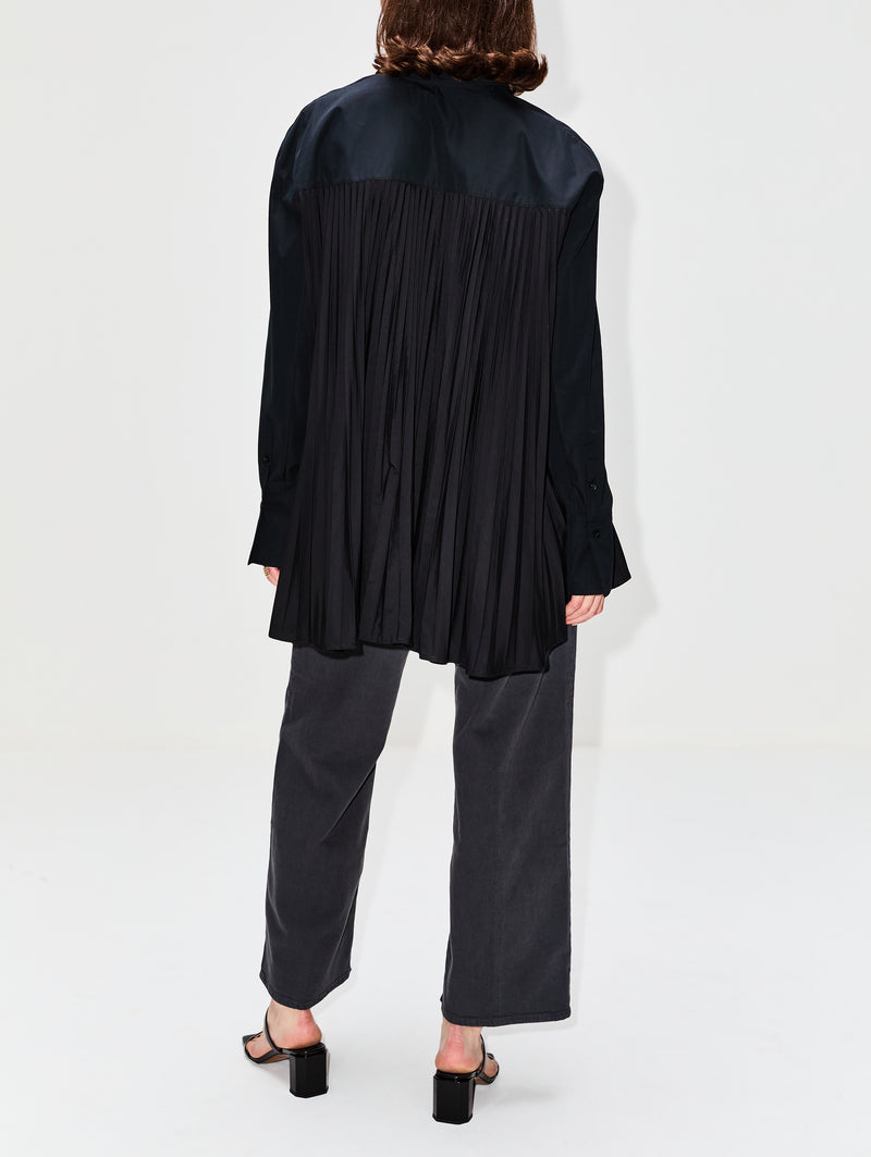 Edie Pleated Oversized Shirt