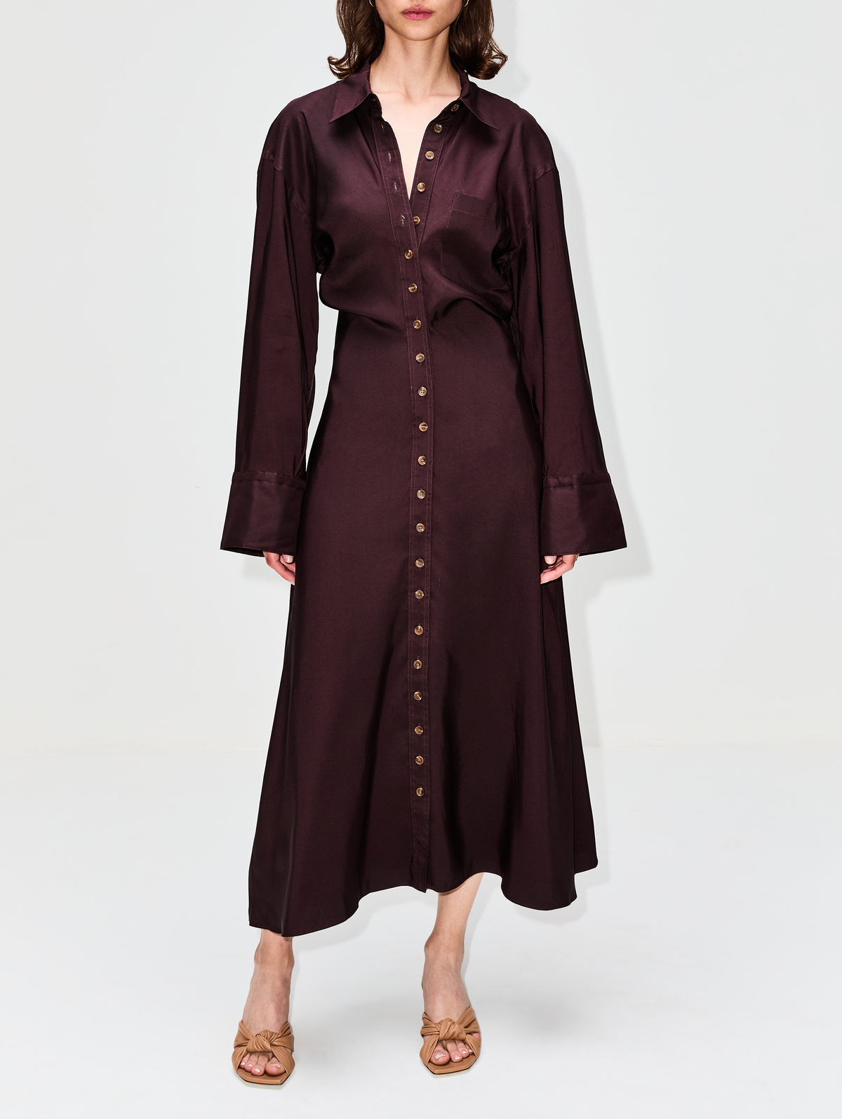 Pia Dress,HEIRLOME,BEIGE/CHOCOLATE,Image 6