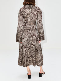 Pia Dress,HEIRLOME,BEIGE/CHOCOLATE,Image 4