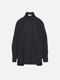 Edie Pleated Oversized Shirt,CALLAS MILANO,BLACK,Image 1