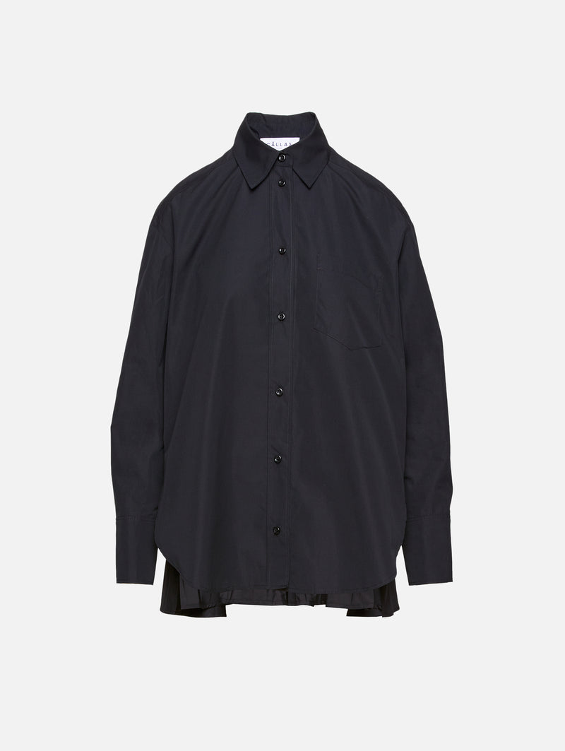 Edie Pleated Oversized Shirt