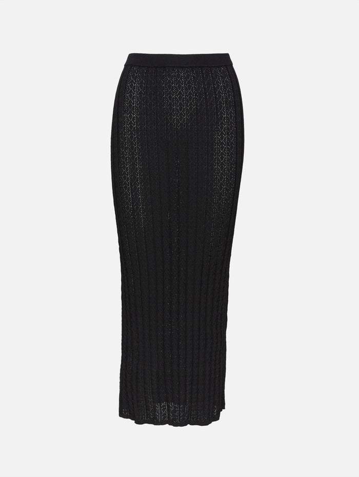 Dera Long Skirt,LOULOU DE SAISON,BLACK,Image 1