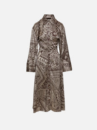 Pia Dress,HEIRLOME,BEIGE/CHOCOLATE,Image 1