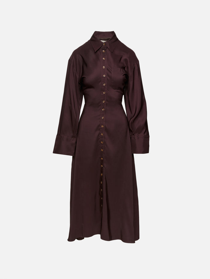 Pia Dress,HEIRLOME,DARK CHOCOLATE,Image 1