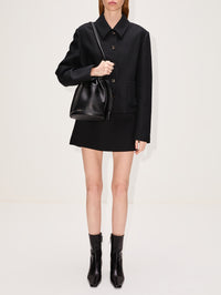 Flamenco Bucket Bag,LOEWE,BLACK,Image 5