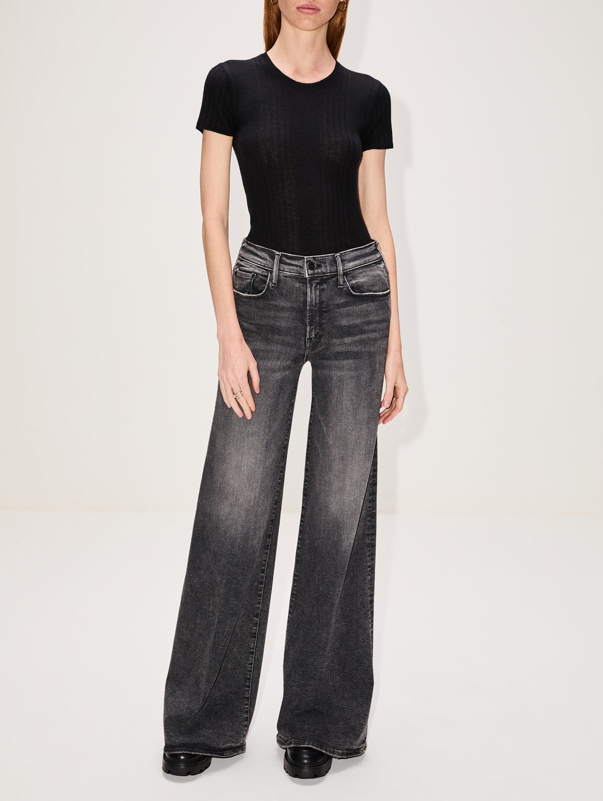 Isolde Slim Crewneck Top,SABLYN,BLACK,Image 5