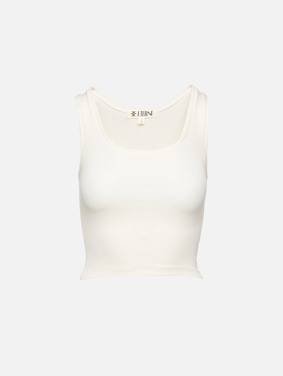 Square Neck Tank,ÉTERNE,CREAM,Image 4