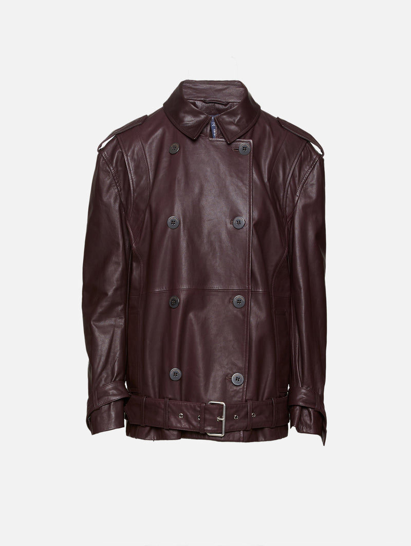 Oversized Leather Biker Jacket