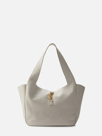 Bea Supple Cabas Bag,SAINT LAURENT,BLANC VINTAGE/DARK BEIGE,Image 1