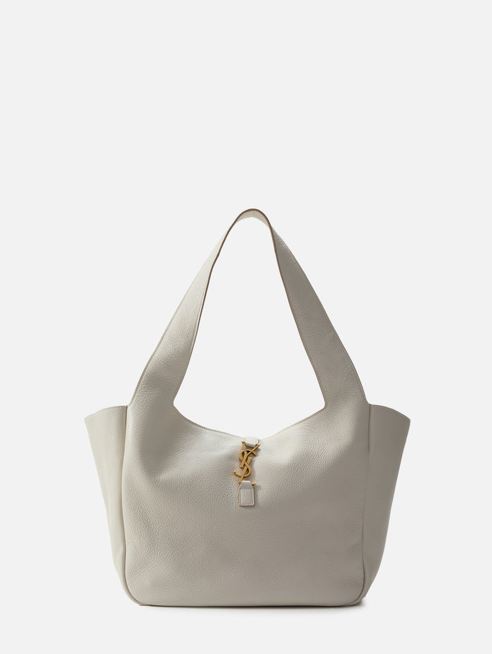 Bea Supple Cabas Bag,SAINT LAURENT,BLANC VINTAGE/DARK BEIGE,Image 1