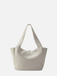 Bea Supple Cabas Bag,SAINT LAURENT,BLANC VINTAGE/DARK BEIGE,Image 3